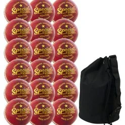 Readers Special School Cricket Ball - 18 Pack & Free Ball Bag