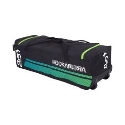 Kookaburra 9000 Wheelie Bag -GRAY-NICOLLS Shop 3S231106 9000 wheelie green back