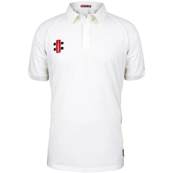 GRAY-NICOLLS Gray Nicolls Matrix V2 S/S Cricket Shirt -GRAY-NICOLLS Shop CCAF22ClothingShirtMatrixV2IvoryShortSleeveFront