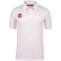 GRAY-NICOLLS Gray Nicolls Pro Performance Senior Polo Shirt -GRAY-NICOLLS Shop CCFC18PolohirtProPerformanceWhiteFront