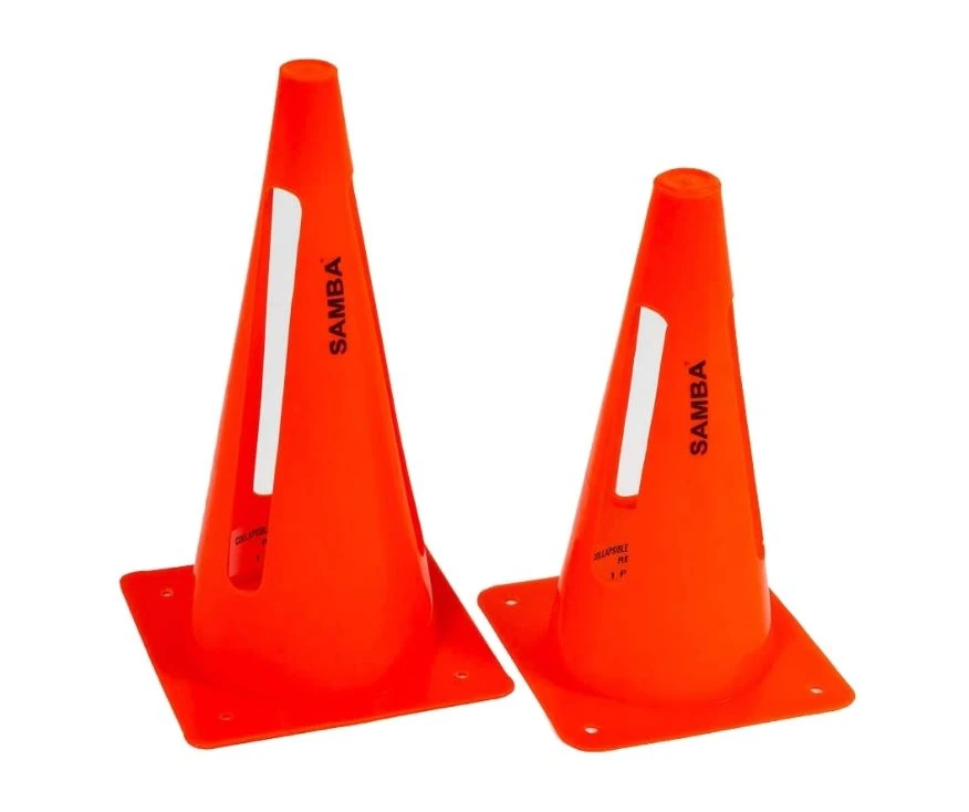 Samba Sports Collapsible Marker Cones 9" And 12" (Set Of 4) 1 Samba Sports Collapsible Marker Cones 9" And 12" (Set Of 4)
