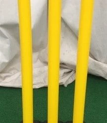 Hunts County Flik Cricket Stumps & Base Set (Yellow)