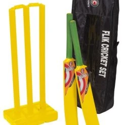Hunts County Flik Cricket Set (Yellow)