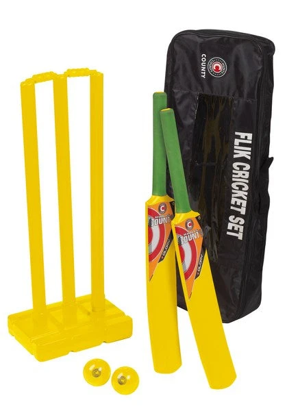 Hunts County Flik Cricket Set (Yellow) 1 Hunts County Flik Cricket Set (Yellow)