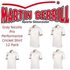 GRAY-NICOLLS Gray Nicolls Pro Performance Cricket Shirt 12 Pack With Logo