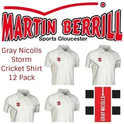 GRAY-NICOLLS Gray Nicolls Storm Cricket Shirt 12 Pack With Logo