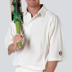 Hunts County Plain Cricket Shirt (3/4 Sleeve)