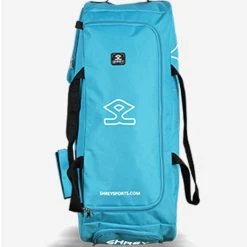 Shrey Ryder Wheelie Bag -GRAY-NICOLLS Shop SHREY RYDER WHEELIE BAG cyan 1