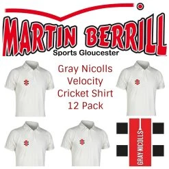 GRAY-NICOLLS Gray Nicolls Velocity Cricket Shirt 12 Pack With Logo