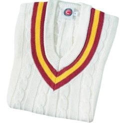 Hunts County Trimmed Cricket Slipover -GRAY-NICOLLS Shop slipover 20maroon 20gold